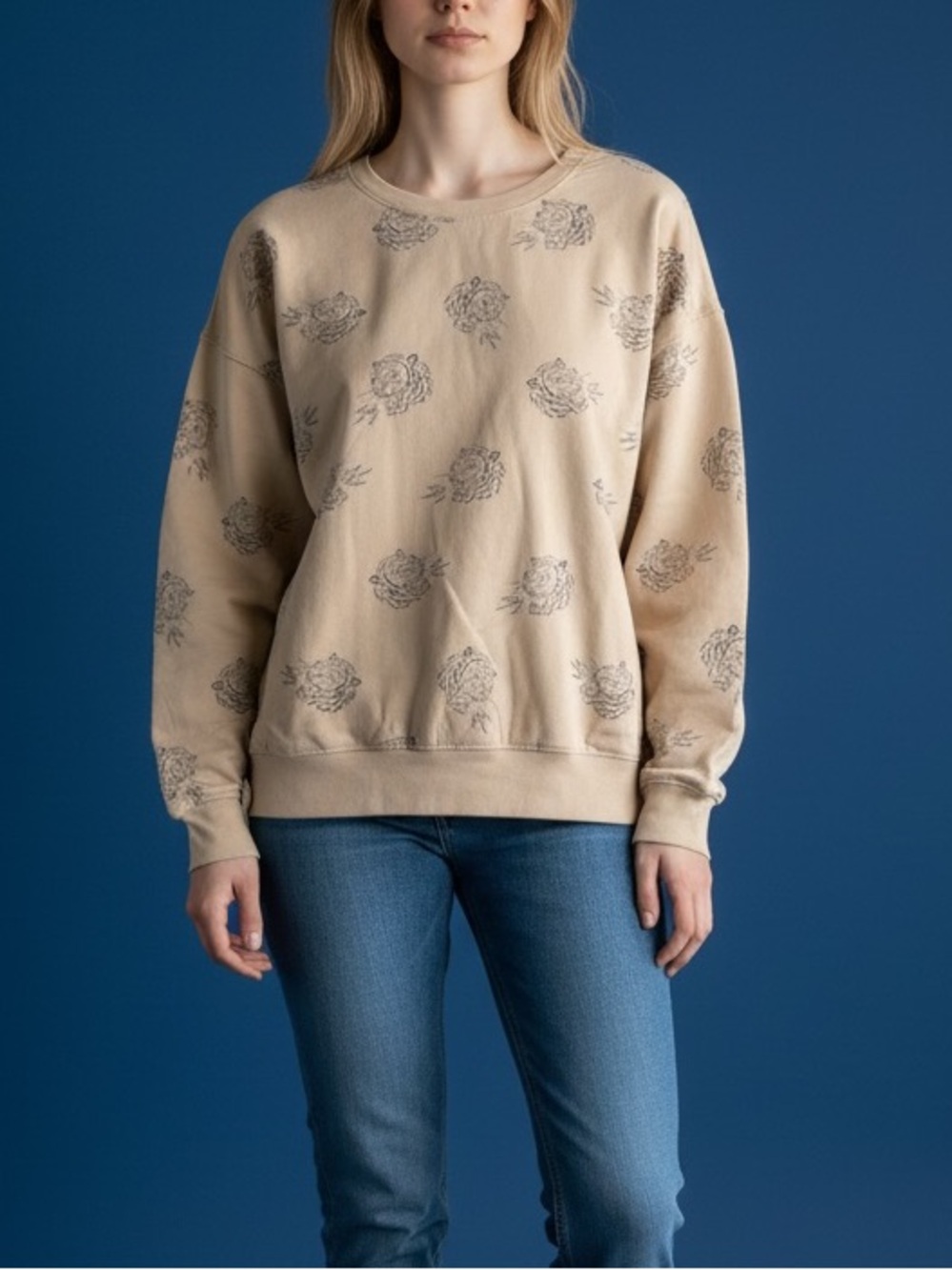 Rylee & Cru "Rawr" Relaxed Sweatshirt Women’s Size Large NWT